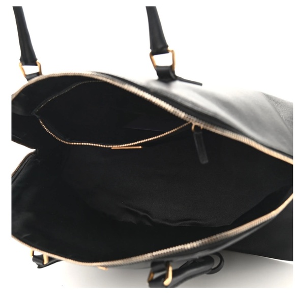 Authentic PRADA Saffiano Lux Large Promenade Tote in Black - Picture 7 of 11